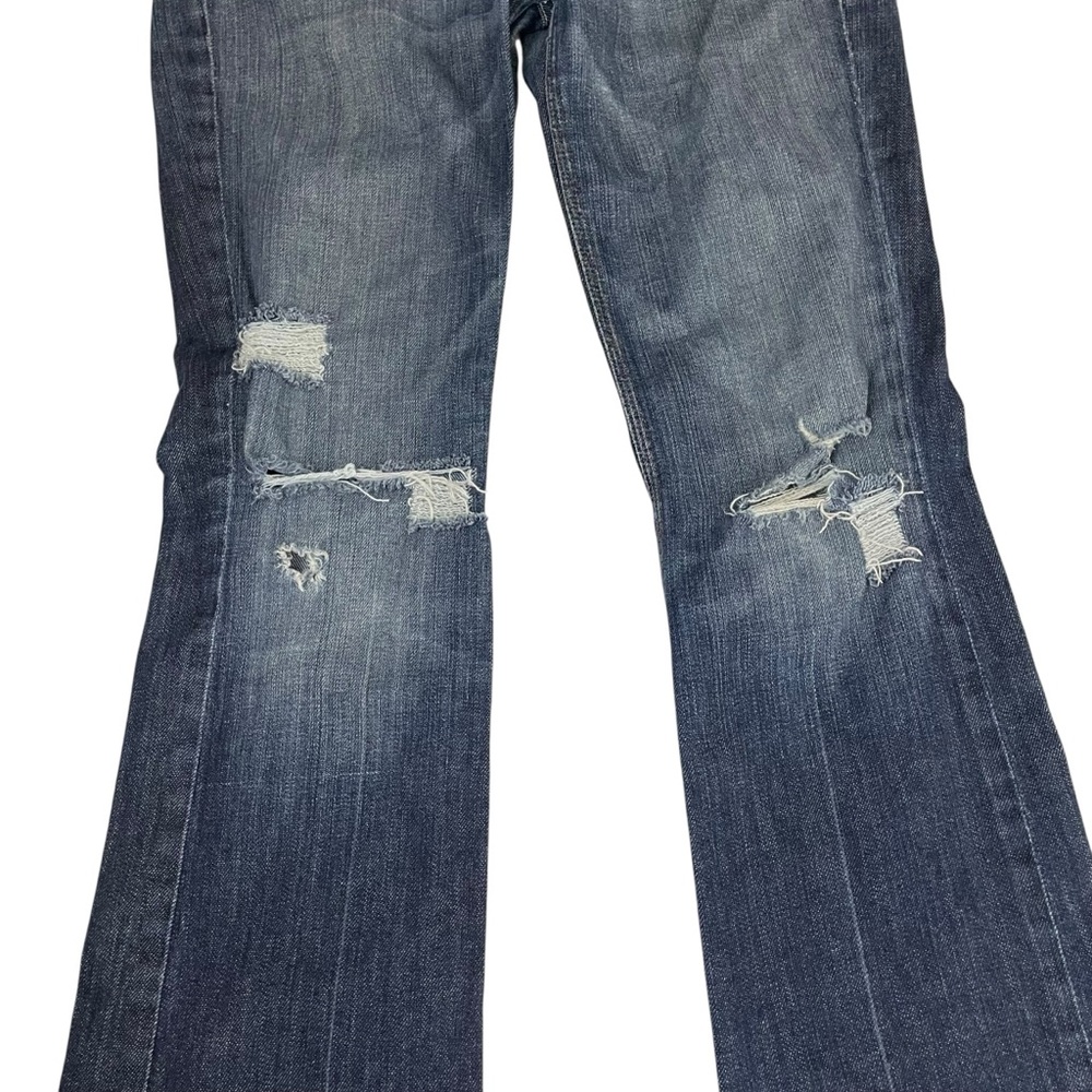 7 For All Mankind Flynt Distressed Bootcut Jeans Sz 29 - Picture 8 of 11